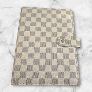 A5 checkered journal notebook White/White